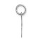 14K White Gold Small Script Initial Letter F Charm Jewerly 17mm x 8mm
